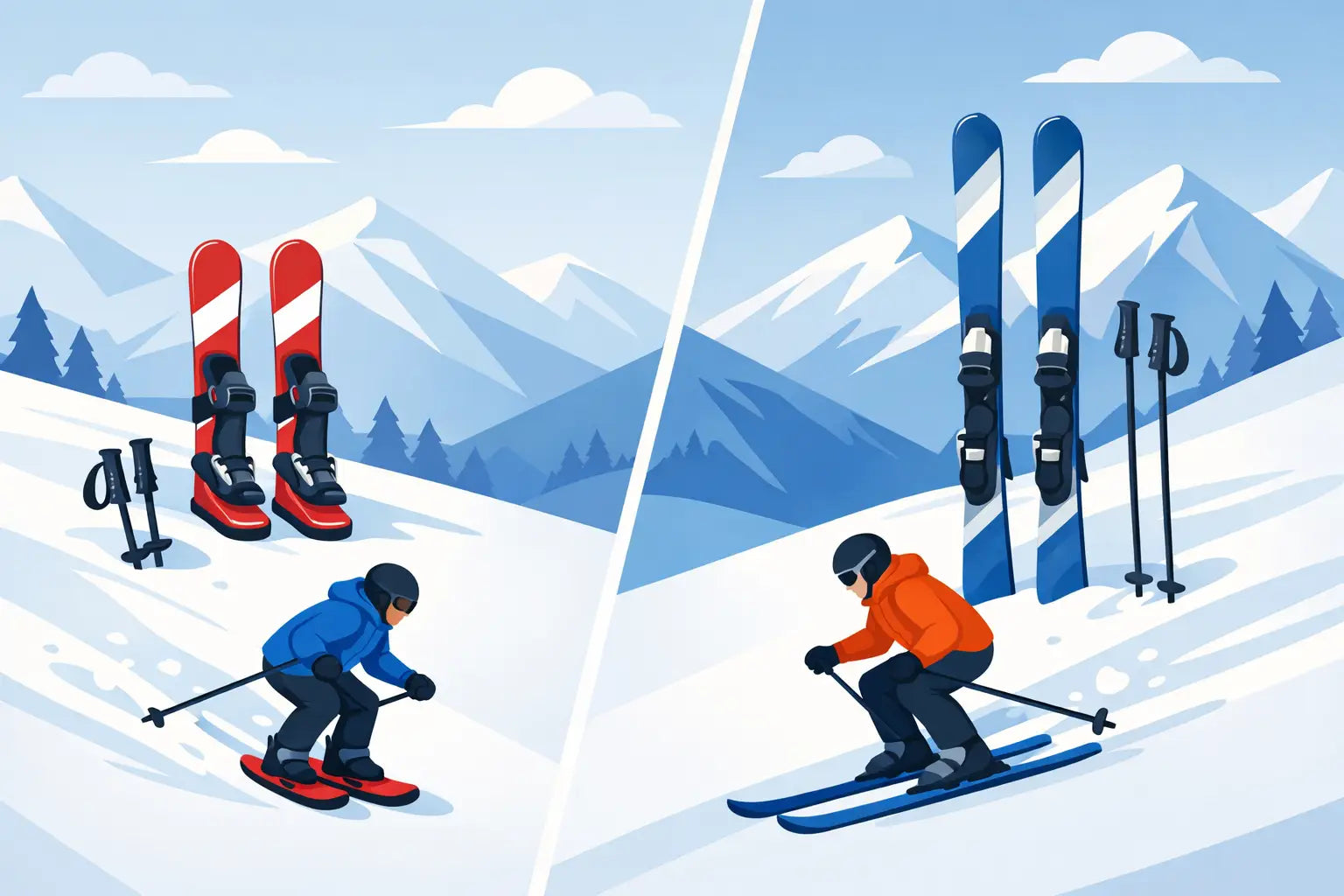 Ski Blades vs Skis: What’s Easier to Ride?
